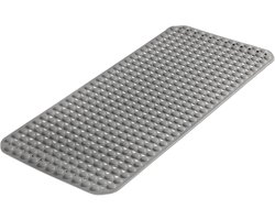 Douchemat Antislip - Badmat Veilig - Veilig Douchen - Gemaakt Van Gerecycled Materiaal - 92x42cm - Grijs