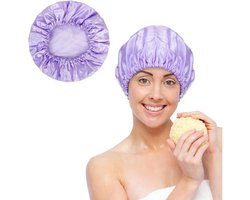 Douchemuts Dames - Shower Cap - Droog haar - Douchekapje - Paars