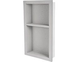 Douchenis Betegelbaar - Dubbele Wandnis - 30,5 x 65 cm - Inbouw Nis voor Badkamer en Inloopdouche - 100% Waterdicht - Modern Design
