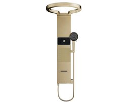 Douchepaneel Wellnessdouche SaniSupreme AquaFlow LCD Premium Geborsteld Goud