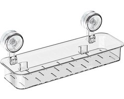 Doucheplank - Badkamer organizer - Badkamer opruimen - Zonder boren te monteren - 36 x 13.8 x 12.5 cm - Transparant