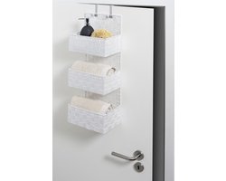 Doucherek 3 etage wit / deur rekje 3 etage / badkamer rek