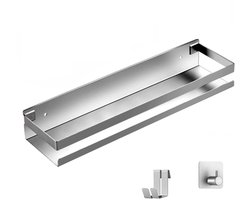 Doucherek - Douchemand- Badkamerrek - Rekje Voor In De Douche- Badkamer Plank - Shampoo Rekje - RVS - Rechthoekig Doucherek - Inclusief Montagemateriaal - 50 CM