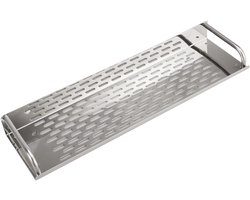 Doucherek - Douchemand - RVS - Badkamerrek - Badkamer Organiser - Doucheplank - Badkamer opbergrek aan de muur bevestigd - Geschikt voor badkamers en keukens - Inclusief Montagemateriaal - 40*11cm - Zilver
