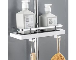 Doucherek zonder boren Zwart 22 tot 24 mm - badkamer - douche - opbergen - douche organizer - shampoo -