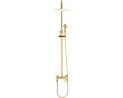 Doucheset Goud Douchesysteem Met Douchekop Handdouche Douchestang 70cm-120cm Twee Knopjes