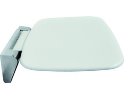 douchestoel opklapbaar wandmontage wit/chroom