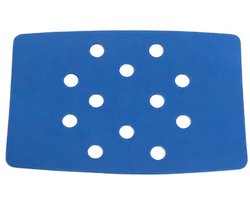 Douchestoelkussen - Kussen voor douchekruk - EVA - Antislip - Lichtgewicht - Badzitkussen (geen kruk, alleen kussen) - Met Handig Perforatie Ontwerp - Waterdichte - 35.5x24cm - Blauw