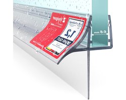 Douchestrip - Afdichtstrip douche Rubberen strip - Douchecabine afdichten - Verlengd afdruipprofiel - 180 cm - Transparant