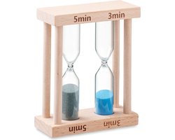 Douchetimer - Douchewekker - Doucheklok - Showertimer - Zandloper - Duurzaam - Hout - bruin