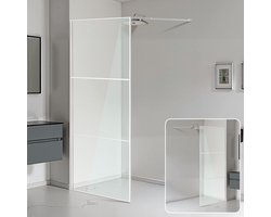 Douchewand 100 x 200 cm - Zilver – Inloopdouche 5 mm Veiligheidsglas wandmontage voor veiligheid