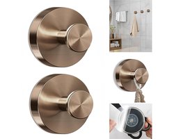 Douchezuigehak, 2 stuks handdoekenhaak, voor badkamer muren, keuken, glazen, spiegels, tegels hangende handdoeken, badjassen, handdoekenhaak zonder boor