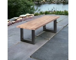Douglas Tuintafel 180 x 90 - Stalen U poot + Tijdelijk Gratis Onderhoudspakket - inclusief montage