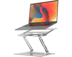 Douxe Laptop Standaard – Verstelbaar & Ergonomisch – t/m 17 Inch – Inklapbare Aluminium Laptop Houder – Laptopstandaarden