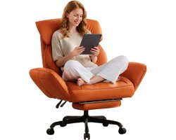 Dowinx gamestoel - Gamestoelen - Verstelbare Gamingstoel - Ergonomische Bureaustoel - Grote Bureaustoel - Gamestoel Oranje - Bureaustoel pocketvering - Game bureaustoel - chair - PU - Oranje