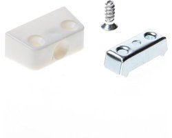Dox vako Kastverbinder meubelverbinder met schroef 40x20mm | wit