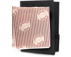 Dparts universeel friteusefilter - op maat te knippen - 50x50cm - vetfilter en anti-geur filter - frituur filterset met vet- en koolstoffilter - geschikt voor frituurpan friteuse frietketel