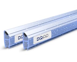 DQ-PP UM02 - Magneetstrip - 6/7/8mm Glas - UV/Schimmelbestendig - Waterkeringsprofiel - Douchedichting 2x2m Set