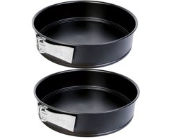 Dr Oetker 9305150 Springvorm, Scharniervorm, Taartvorm, Ronde vorm, Bakvorm, Glazen vorm, Glazen bodemvorm, Roestvrij staal, Glas, Zwart, Transparant, 26 x 7 cm