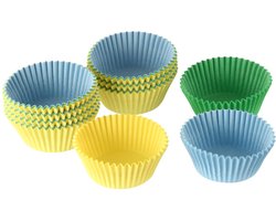 Dr. Oetker Baking Cups - Geel, Groen, Blauw - pk/150 - Cupcake Vormpjes