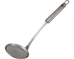 Dr. Oetker Schuim- en afseihlöffel 33,5 cm, abseihlöffel om te koken en frituren, verwijdert pitten en schuimresten bij opkokende jam, bijzonder fijne zeef, kleur: zilver hoeveelheid: 1 stuk