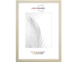 DR24 photo frame 15x27 (Maple) custom made, 35mm wide MDF wood frame including anti-reflective art glass pane, stable back wall, bending pins and hangers