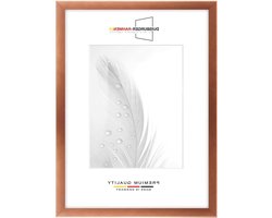 DR24 photo frame 65x100 (Copper) custom made, 35mm wide MDF wood frame including anti-reflective art glass pane, stable back wall, bend pins and hangers