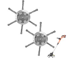 Draadborstelmaaier trimmerkop - 6-bladig - set van 2 - hoogwaardig staal