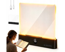 Draadloos Leeslampje Voor Boek - Boekenlegger Boeklamp - Platte Leeslamp - 3 Kleurtemperaturen - Dimbaar - Timer 1-99 min - Zacht Licht - 185x23x153 mm - Bedlampje Voor in Bed - Voor Lezen & Studeren - Zwart