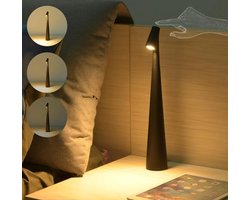 Draadloze dimbare LED-bureaulamp met aanraakbediening, oplaadbare LED-bureaulamp, bureaulamp met ingebouwde batterij, USB-oplaadbare bureaulamp, draagbare metalen bureaulamp, Geschikt voor gebruik binnenshuis.