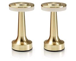 Draadloze LED-tafellamp met aanraakbediening voor nachtkastjes en restaurants - Twin Pack