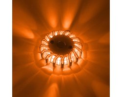 Draadloze LED Zwaailamp Oranje op batterijen - 9 standen - Magnetisch & Waterdicht - Waarschuwingslicht