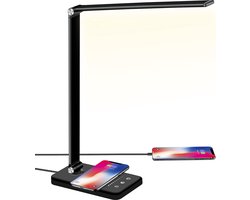 Draadloze Oplaadbare Monitorlamp met Helderheidsregeling - Dimbaar - Ideaal voor Kantoor en Thuisgebruik - 10W LED - USB-Aansluiting - Moderne Bureaulamp voor Verbeterde Werkplek - Energiezuinig - Stijlvolle Verlichting