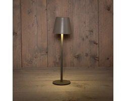 Draadloze Tafellamp | 36 x 11 cm | Warmwit dimbaar | Mat Taupe | Anna's Collectie