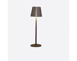Draadloze Tafellamp - Oplaadbare Lamp - Dimbaar - Taupe - 27,5cm - Tafellamp Oplaadbaar - Touch Lamp - Binnen en Buiten