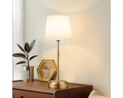 Draadloze tafellampen LED-nachtlampje - Lamp op batterijen met een oplaadbare batterij van 5200 mAh, traploos dimbare vintage gouden bureaulamp, draadloze lampen voor eetkamer, nachtkastje en terras (inclusief lampen)