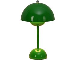 Draadloze Touch Control-tafellamp, 3 kleuren, dimbare oplaadbare led-tafellamp, decoratieve Noord-Europa, bloempot, bureaulamp voor slaapkamer, woonkamer, restaurant, bar (groen 2) [Energieklasse A]