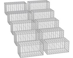 Draadmanden – Voor Stenen – 5 x 10 cm – Set van 10 – Stevige Tuindecoratie