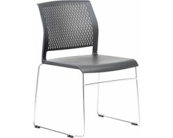 Draadstoel conferentiestoel of kantinestoel 1608 in kleur Zwart