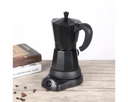 Draagbaar elektrisch koffiezetapparaat - 300 ml - Capaciteit voor 3 kopjes - Zwart