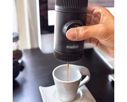 Draagbaar Espressomachine - 18 Bar Druk - Handmatige Koffiezetapparaten - Upgrade-versie - Kantoor Fietsen - Hiking - Grijs