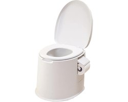 Draagbaar Toilet - Mobiel Buitentoilet - Kamperen en Reizen - Ingebouwde Rolhouder - 180kg Capaciteit - Wit