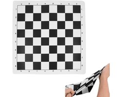 Draagbaar Vouwbaar Schaakbord Set van Faux Leer voor Kinderen en Reizigers - Perfect voor Internationaal Schaakspel