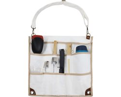 Draagbare bestekrol - Picknick houder - Gereedschap - Opbergtas - Drinkhouder - Wit