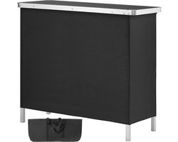 Draagbare beurstafel, 975 x 385 x 870 mm, opvouwbare displayteller met opbergplank en draagtas voor detailhandel en promoties