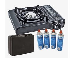 Draagbare Gasfornuis - camping kookstel - outdoor - 4 gasflessen