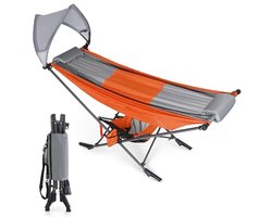 Draagbare Hangmat met Standaard - Oranje