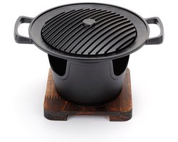 Draagbare houtskoolgrill – Anti-aanbak, gemakkelijk schoon te maken, perfect voor buiten, picknicks en kamperen