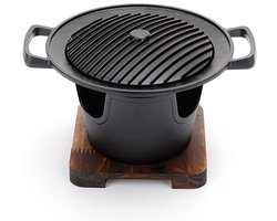 Draagbare houtskoolgrill – Anti-aanbak, gemakkelijk schoon te maken, perfect voor buiten, picknicks en kamperen