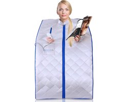 Draagbare Infrarood Sauna voor Thuis | Stoom Sauna voor Gewichtsverlies en Detox | Inclusief Opvouwbare Stoel en Voetverwarming